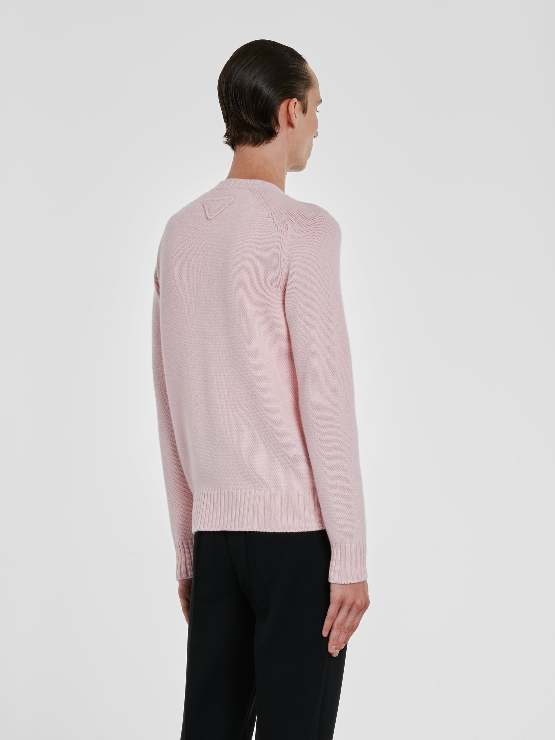 Prada - Men’s Wool and Cashmere Cardigan - (Alabaster Pink) view 3