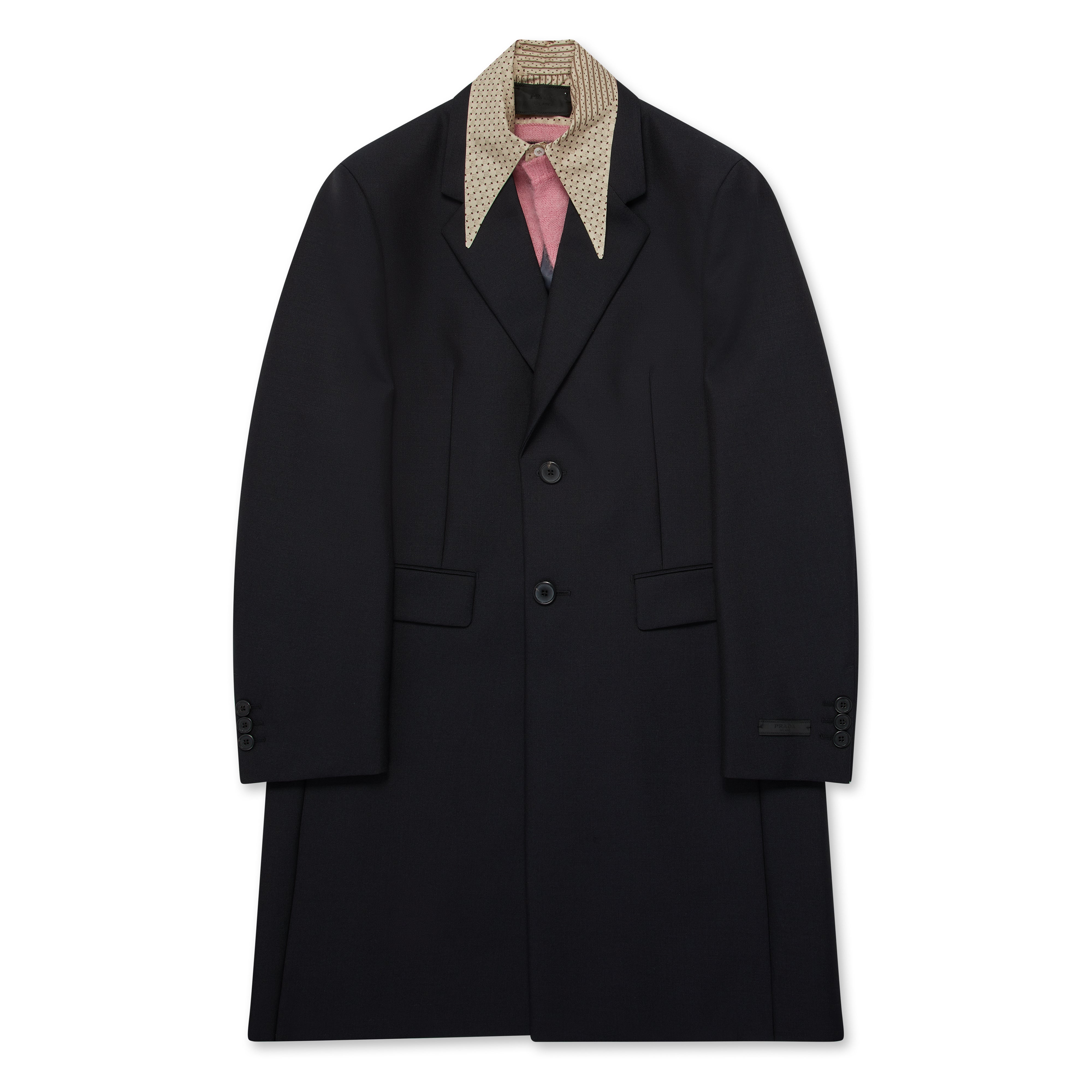 Prada - Men's Mohair Coat with Collar - (Navy) | Dover Street Market E ...