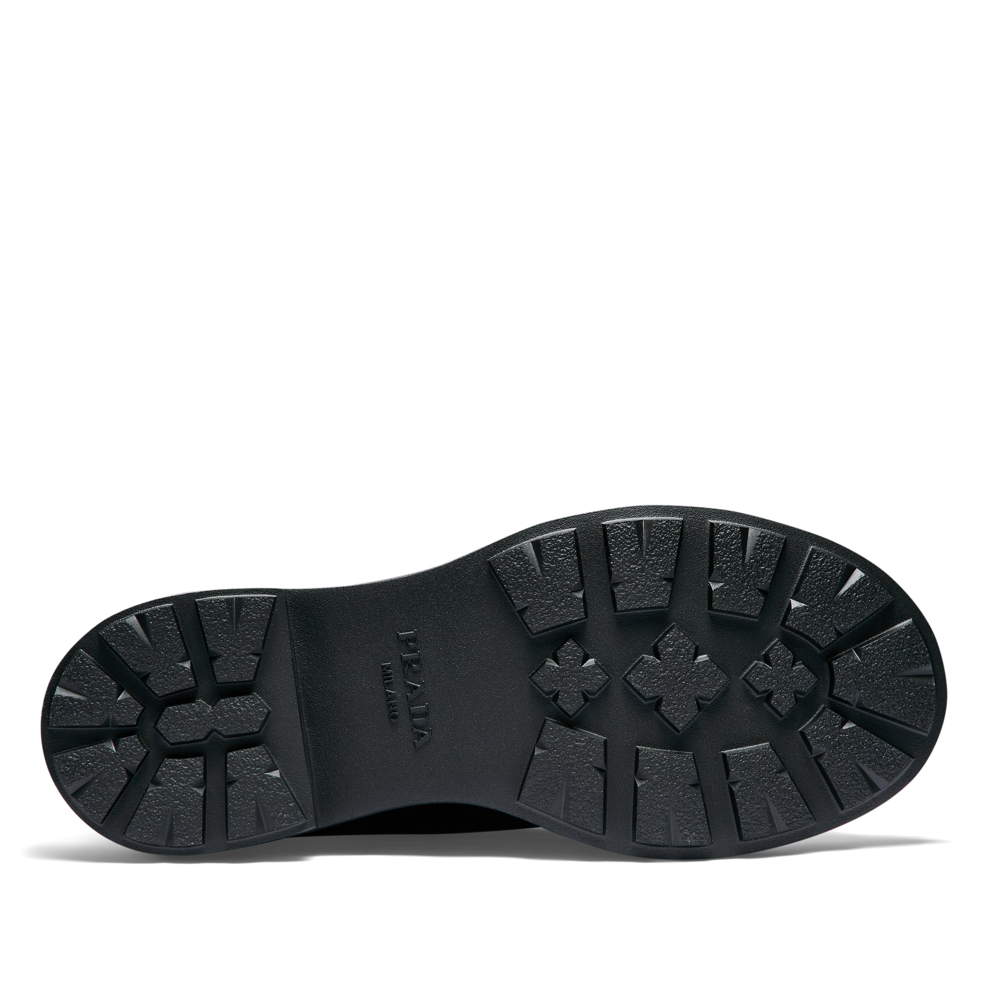 Prada - Men’s Diapason Opaque Brushed Leather Lace-up Shoes - (Black) view 2