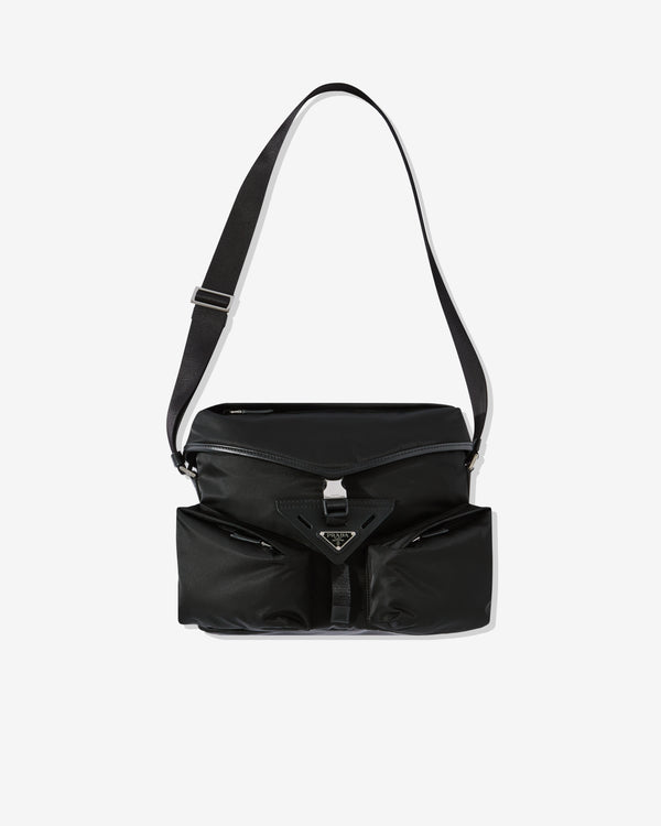 Prada - Men's Re-Nylon and Leather Shoulder Bag - (Black)