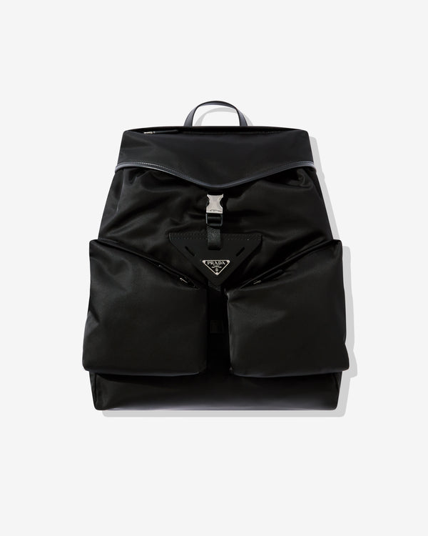 Prada - Men's Re-Nylon and Leather Backpack - (Black)