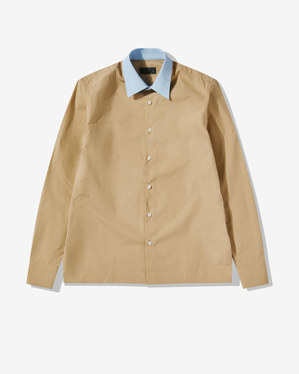 Prada - Men's Cotton Shirt - (Khaki/Sky)