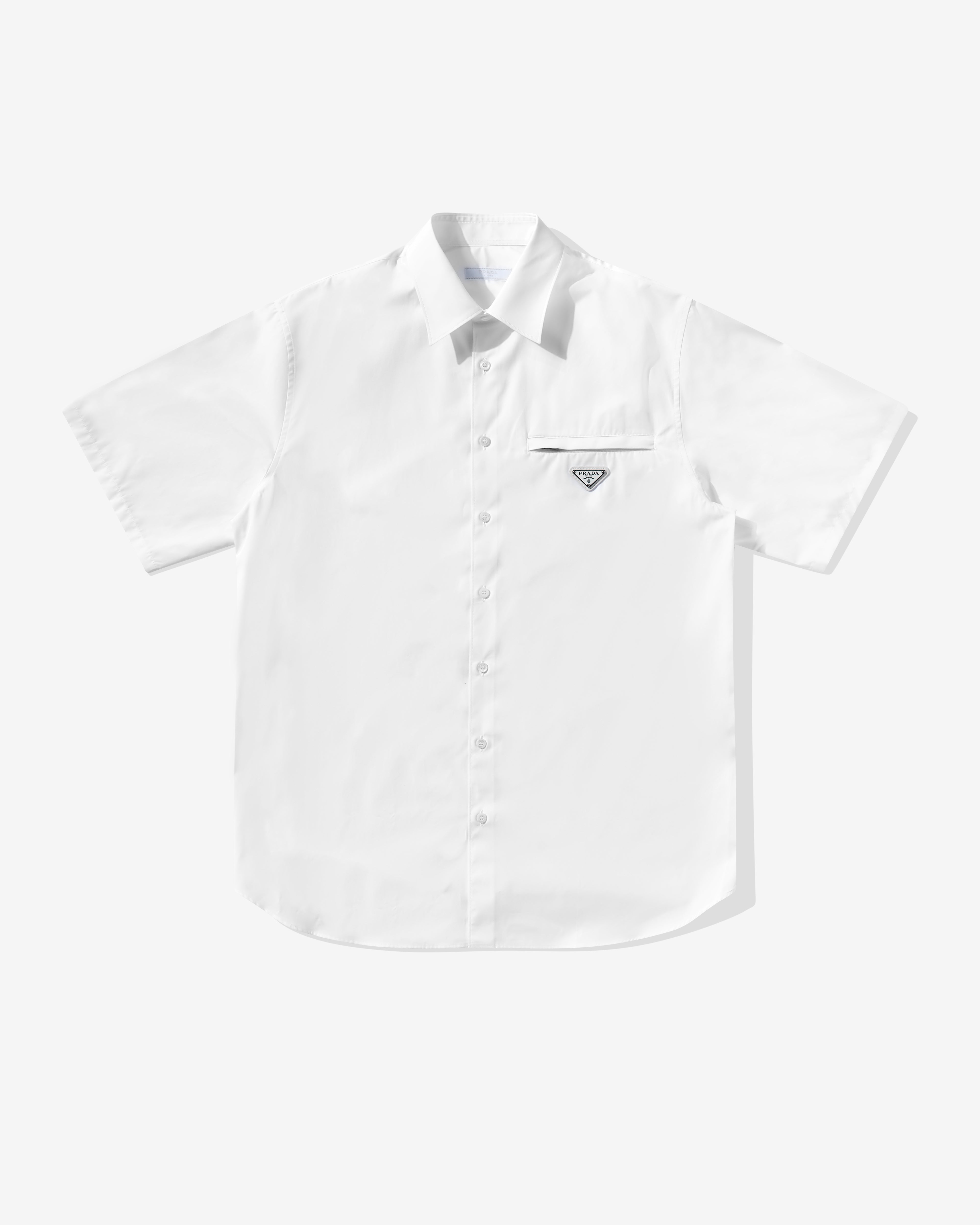 Prada zip-up cotton shirt - White