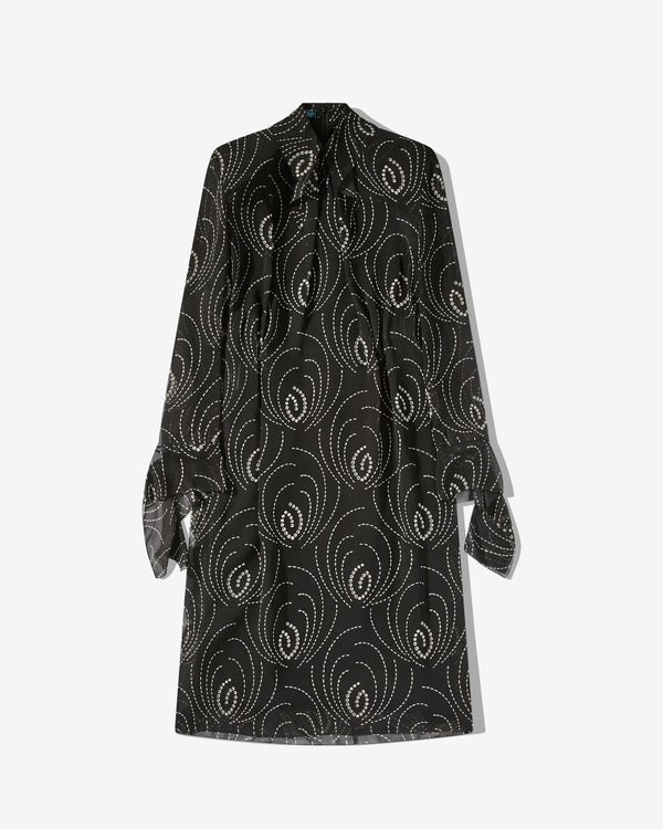 Prada - Women's Printed Georgette Dress - (Black)