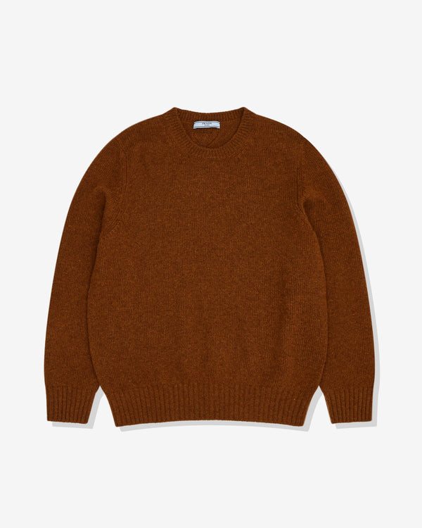 Prada - Women's Wool and Cashmere Crew-Neck Sweater - (Tobacco)