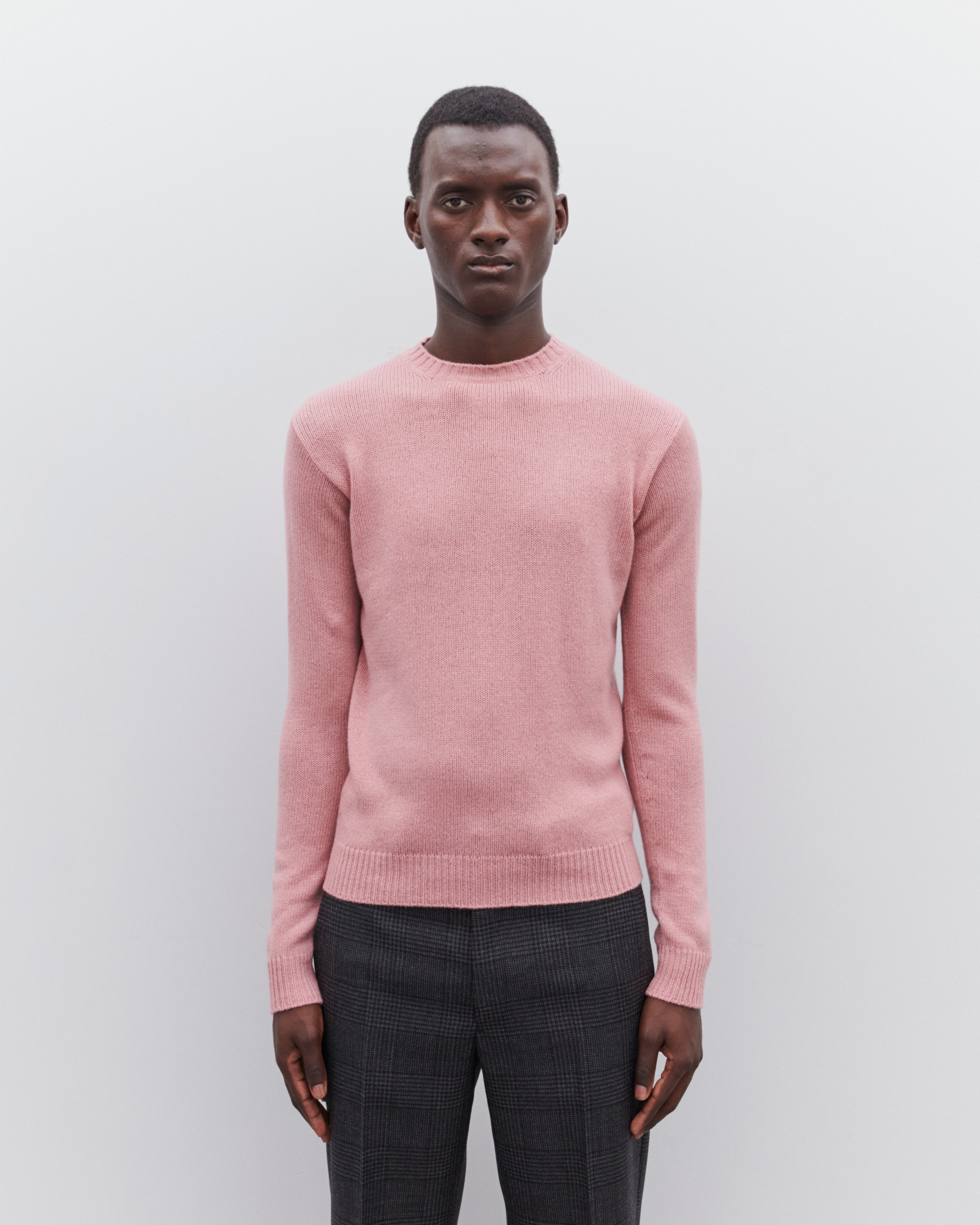 Prada Men s Cashmere Crew Neck Sweater Pink