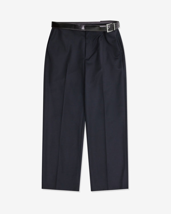 Prada - Men's Wool Belted Trousers - (Blue/Rust)