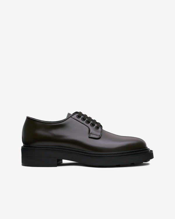 Prada - Men's Leather Derby Shoe - (Chocolate)