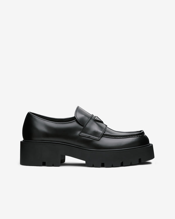 Prada - Men's Brushed Leather Loafers - (Black)