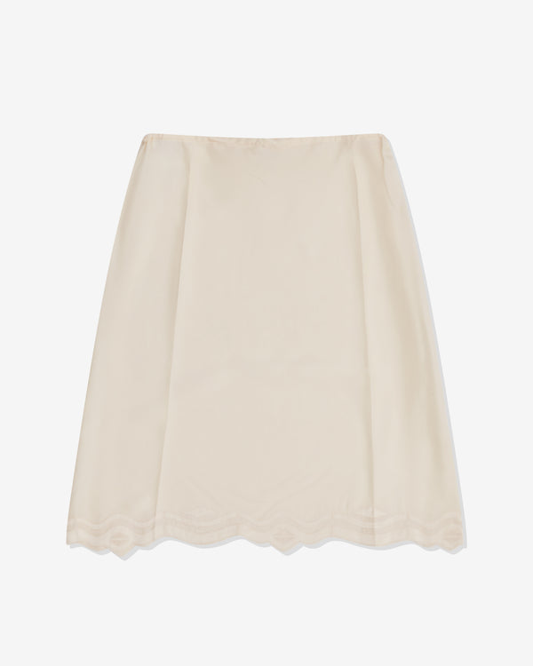 Prada - Women's Silk Skirt With Embroidery - (Vanilla)