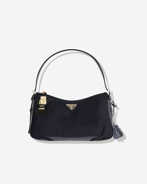 Prada - Aimée Large Re-Nylon and Leather Shoulder Bag - (Black)