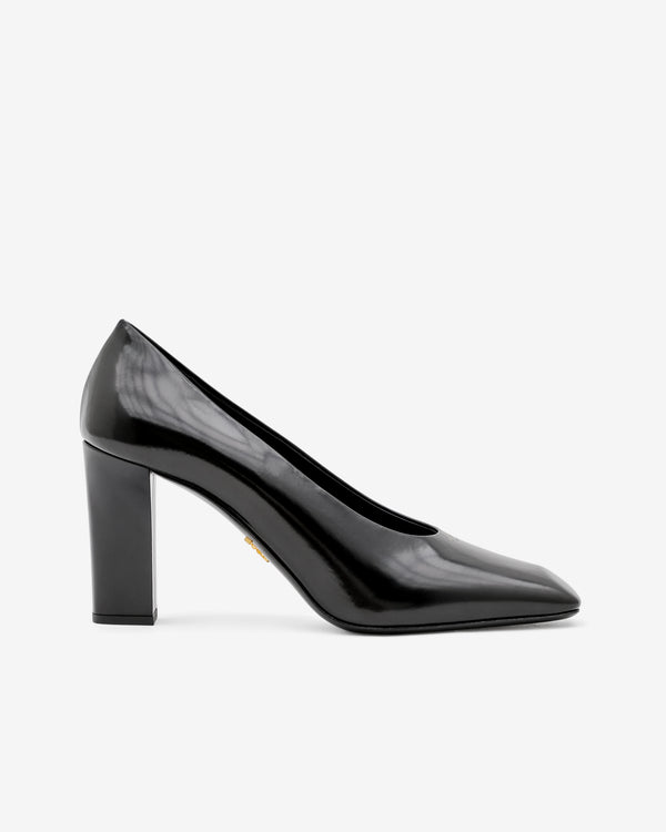 Prada - Women's Brushed Leather Pumps - (Black)