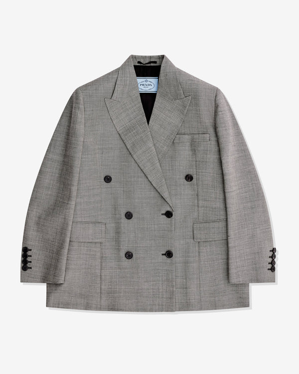 Prada - Women's Double-breasted Grisaille Jacket - (Slate Grey)