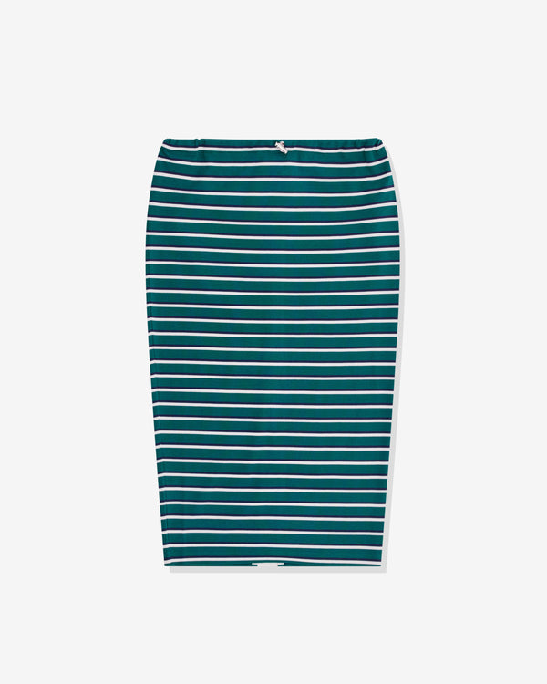 Prada - Women's Stripe Pencil Skirt - (Emerald/Blue)