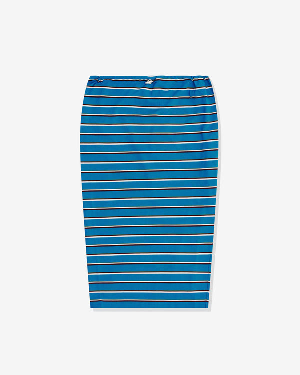 Prada - Women's Stripe Pencil Skirt - (Teal/White)