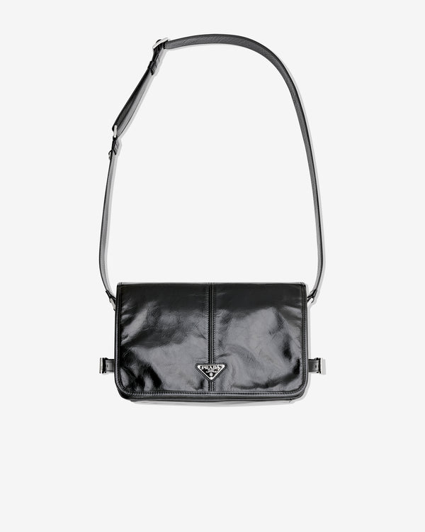 Prada - Men's Leather Shoulder Bag - (Black)