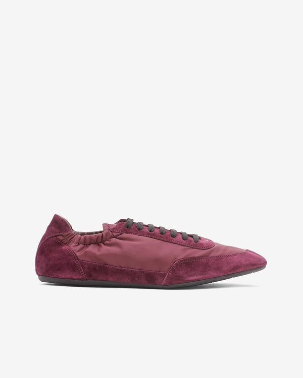 Prada - Men's Collapse Re-Nylon and Suede Elasticized Sneakers - (Burgundy)