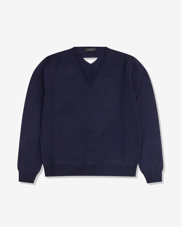 Prada - Men's V Neck Pullover - (Navy)