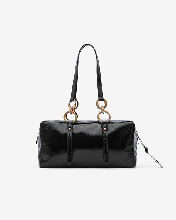 Prada - Women’s Dangle Medium Leather Top-handle Bag - (Black)