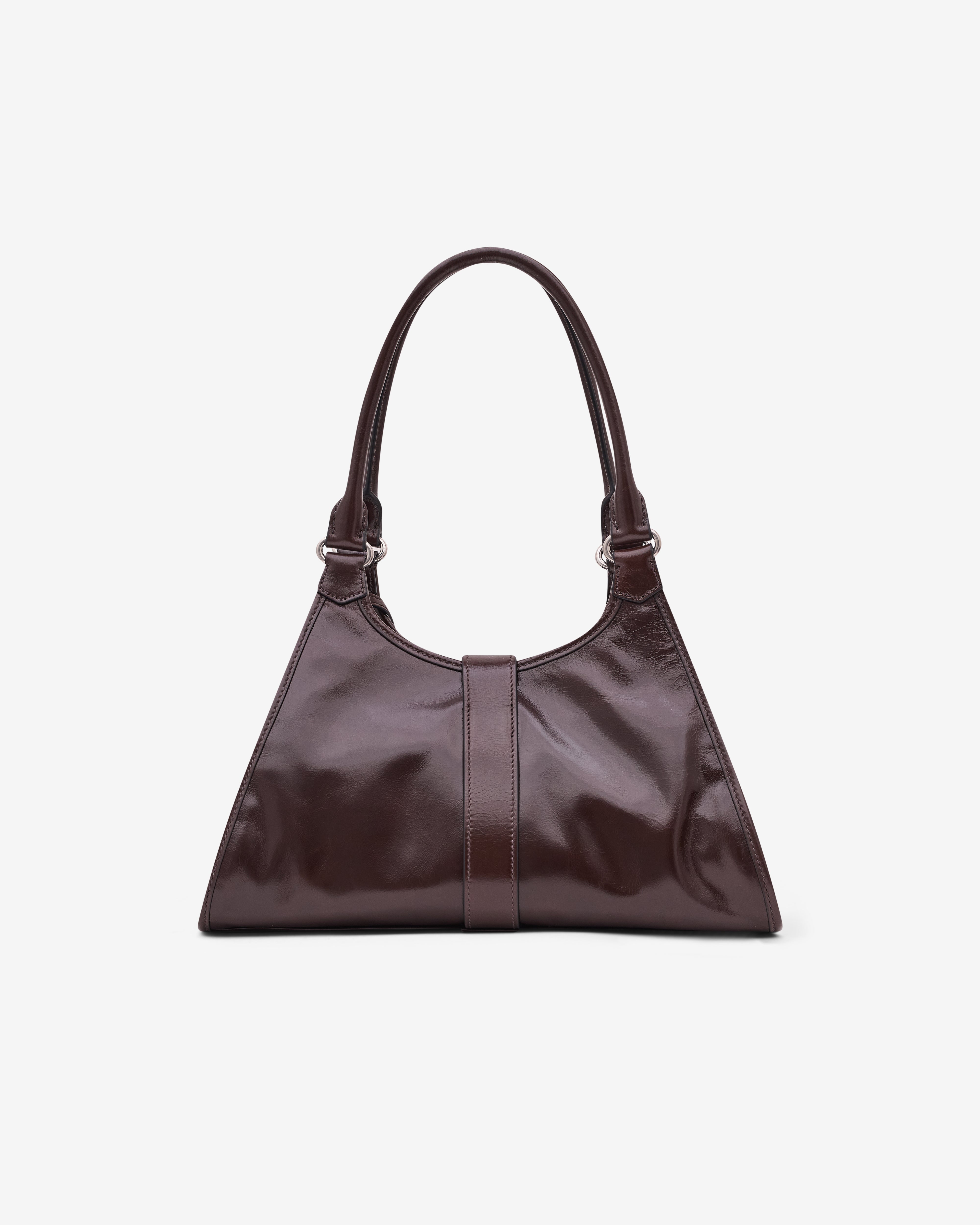 Prada: Medium Leather Tote Bag (Dark Brown) | DSML E-SHOP