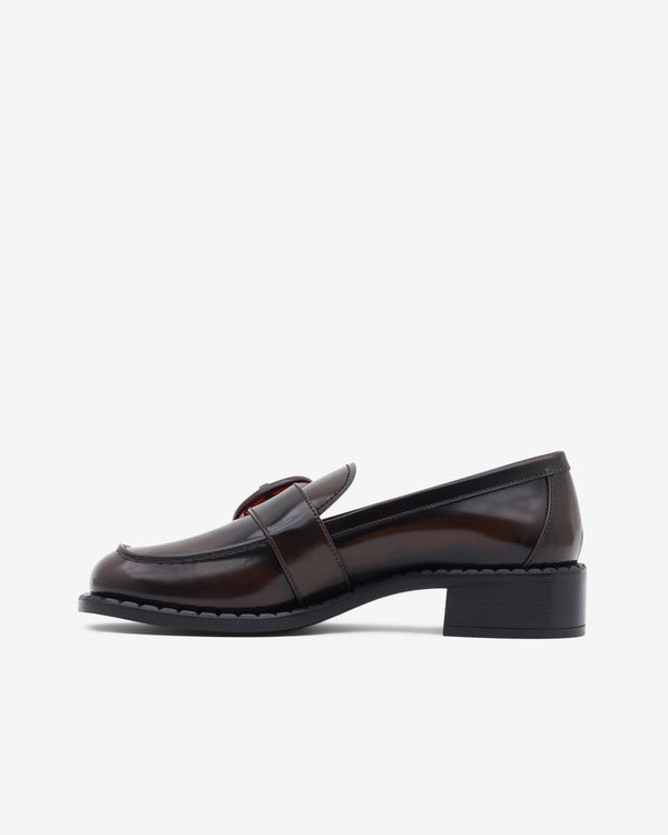 Prada - Women’s Brushed Leather Loafers - (Sienna)