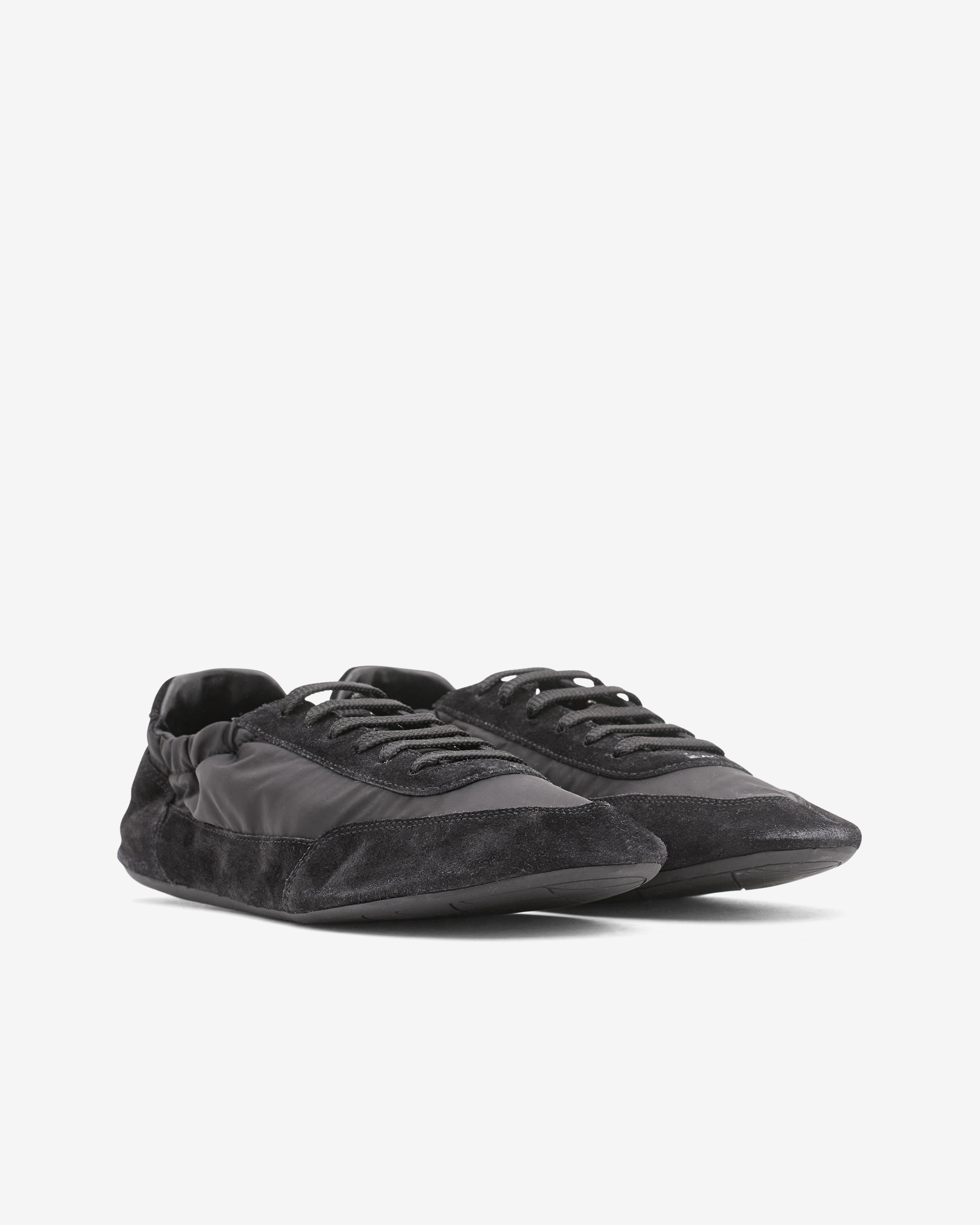 Prada: Men's Collapse Re-Nylon and Suede Elasticized