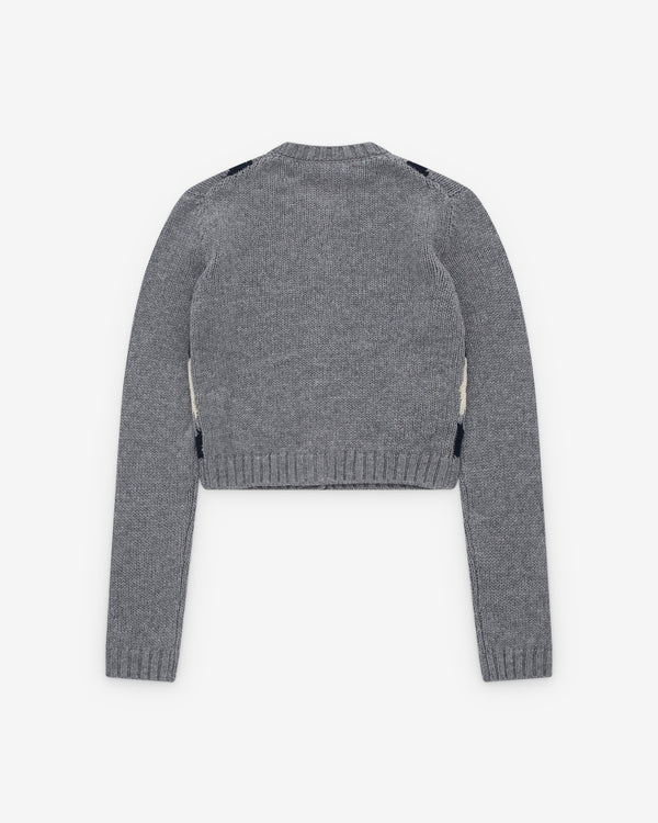 Prada - Women’s Check Pattern Cardigan - (Grey)