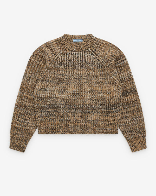 Prada - Women’s Wool and Cashmere Sweater - (Camel/Black)