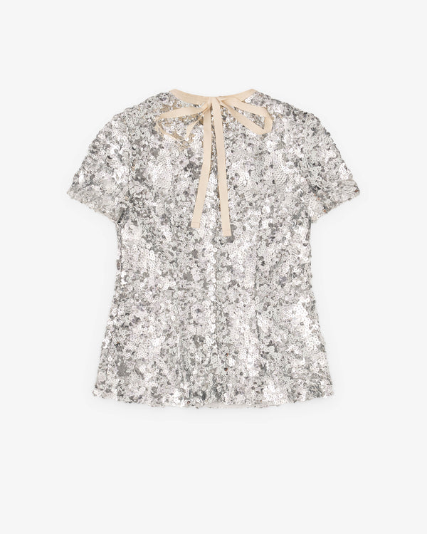 Prada - Women’s Sequin Top - (Silver)