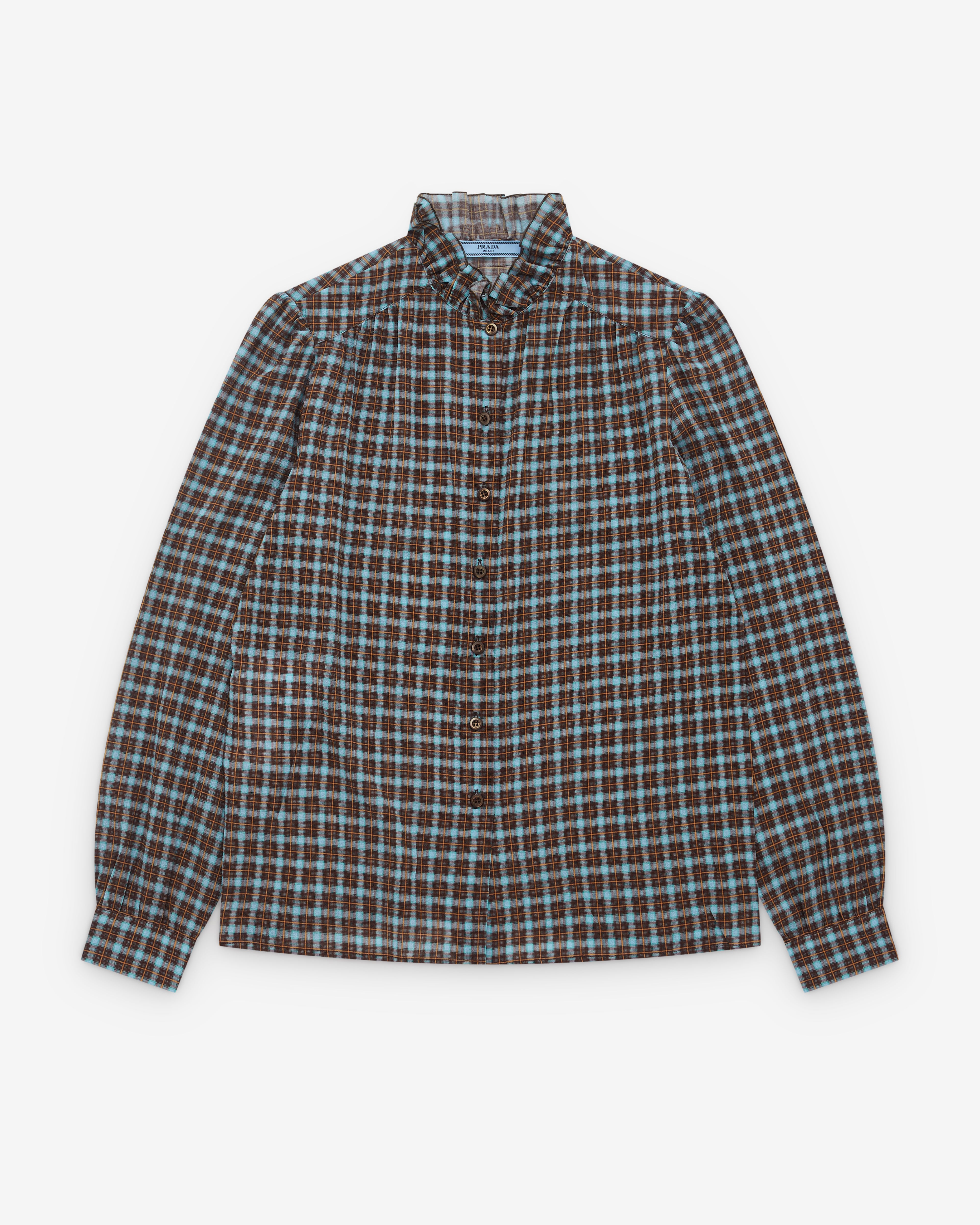Prada: Women's Check Shirt (Blue Check) | Dover Street Market London