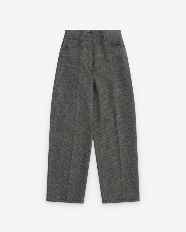 Prada - Women’s Wool Check Trousers - (Grey)