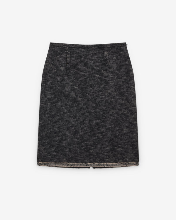 Prada - Women’s Double Tweed Midi-Skirt - (Anthracite Gray)