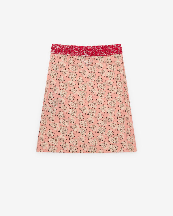 Prada - Women’s Floral Print Skirt - (Pink)