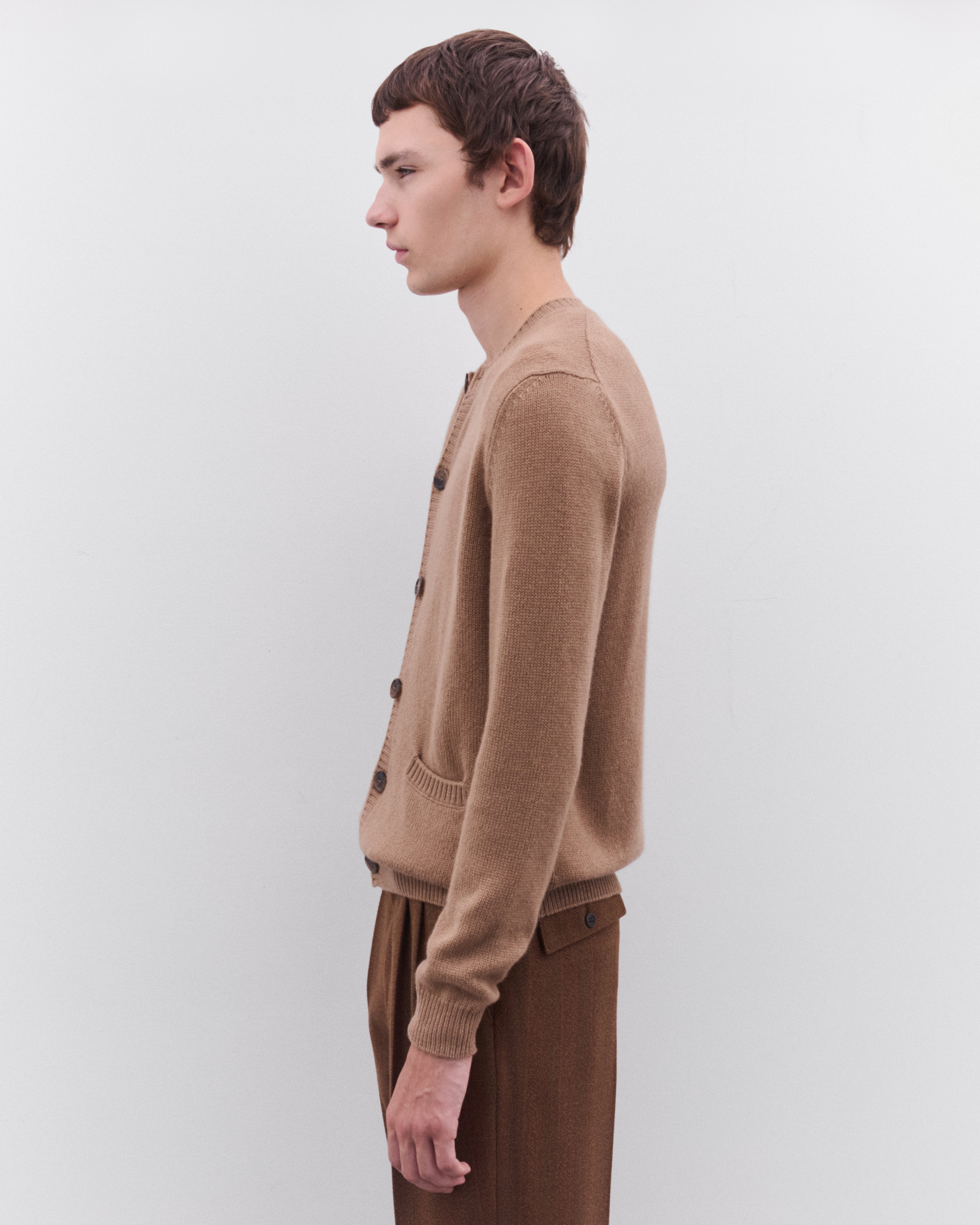Prada: Men's Wool Cardigan (Brown) | Dover Street Market London
