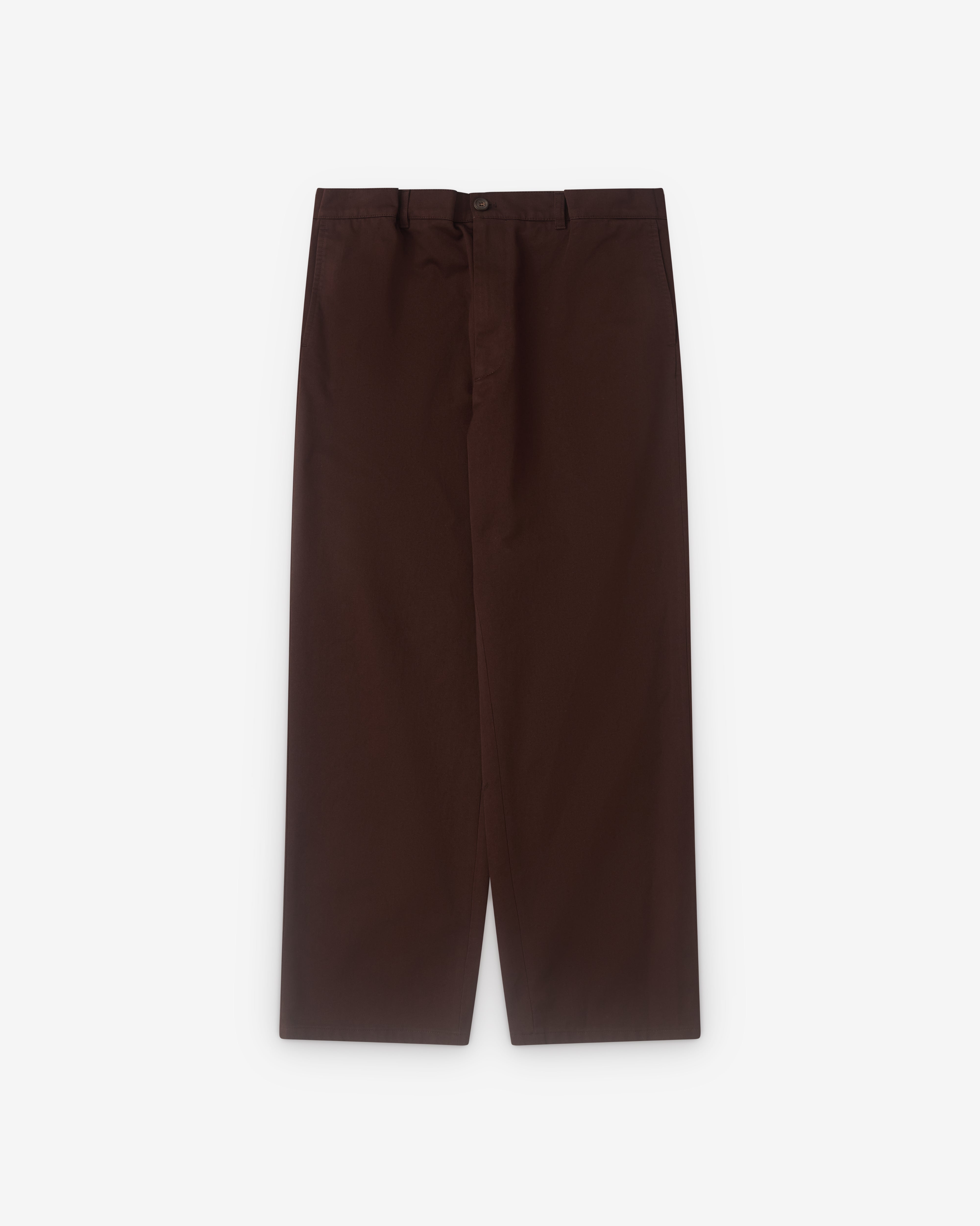 Prada: Men's Wide Leg Trousers (Dark Brown) | DSML E-SHOP