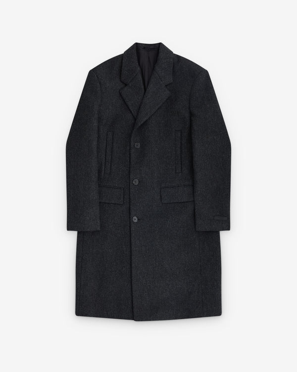 Prada - Men’s Single Breasted Wool Coat - (Slate Grey)