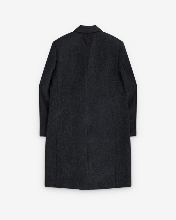 Prada - Men’s Single Breasted Wool Coat - (Slate Grey)