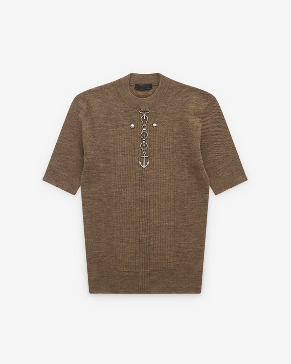 Prada - Men’s Anchor Short Sleeve Knit - (Light Brown)