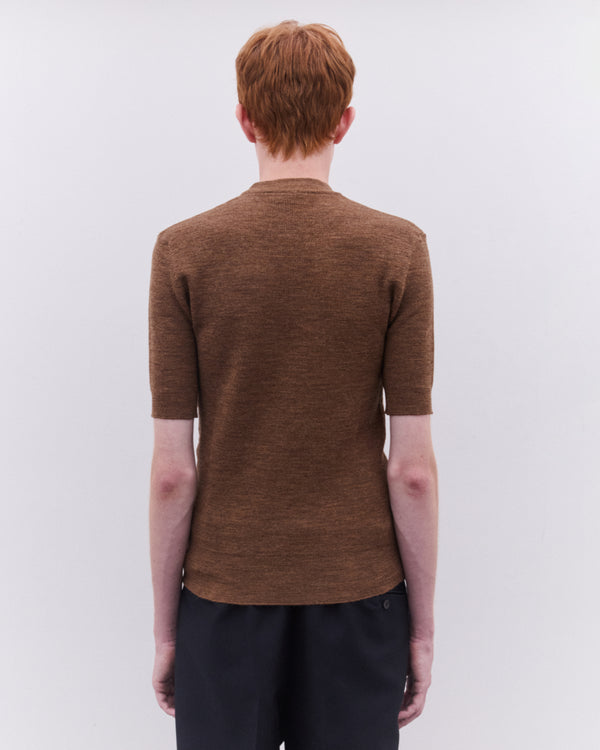 Prada - Men’s Anchor Short Sleeve Knit - (Light Brown)