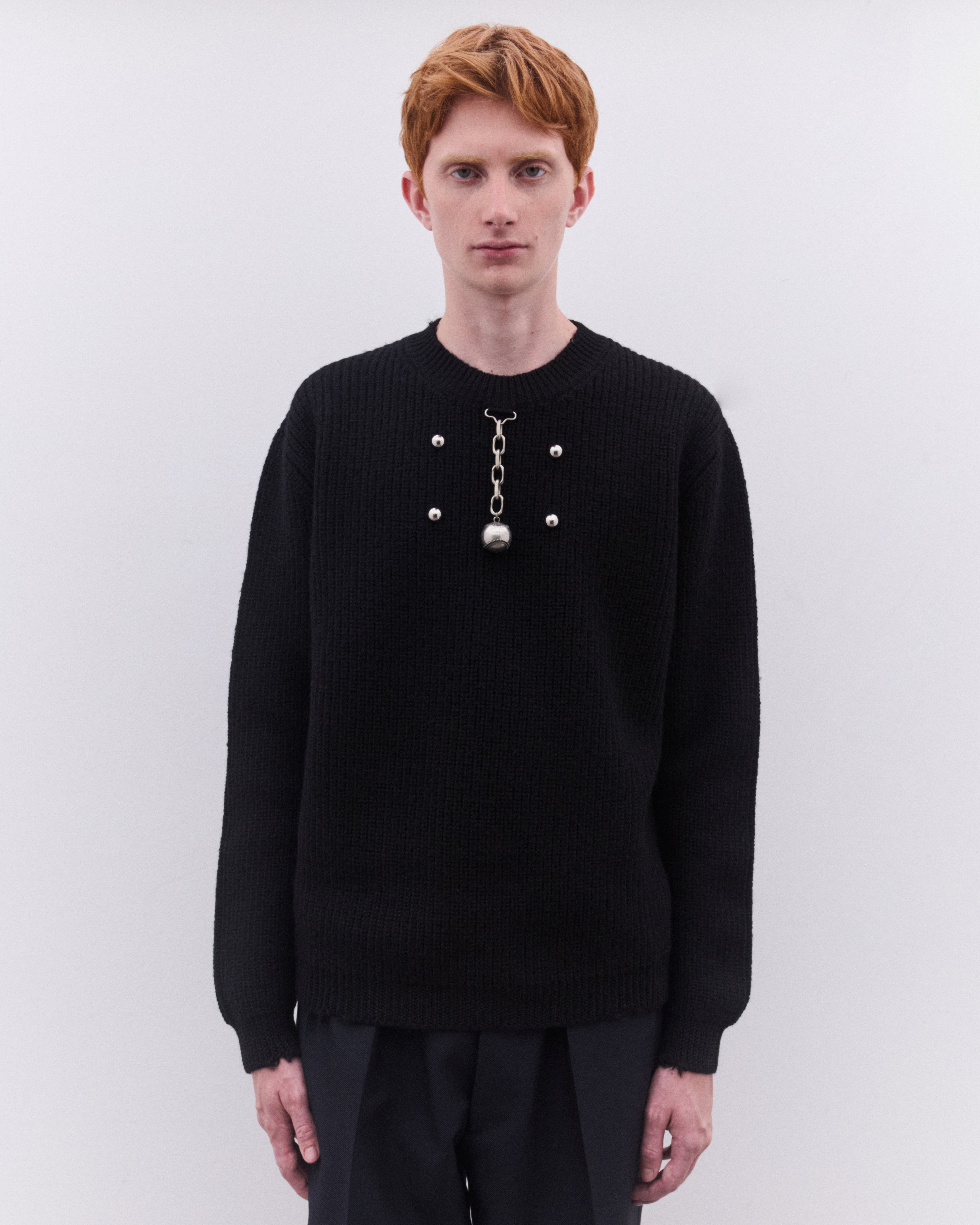 Prada: Men's Baseball Chain Knit (Black) | Dover Street Market London