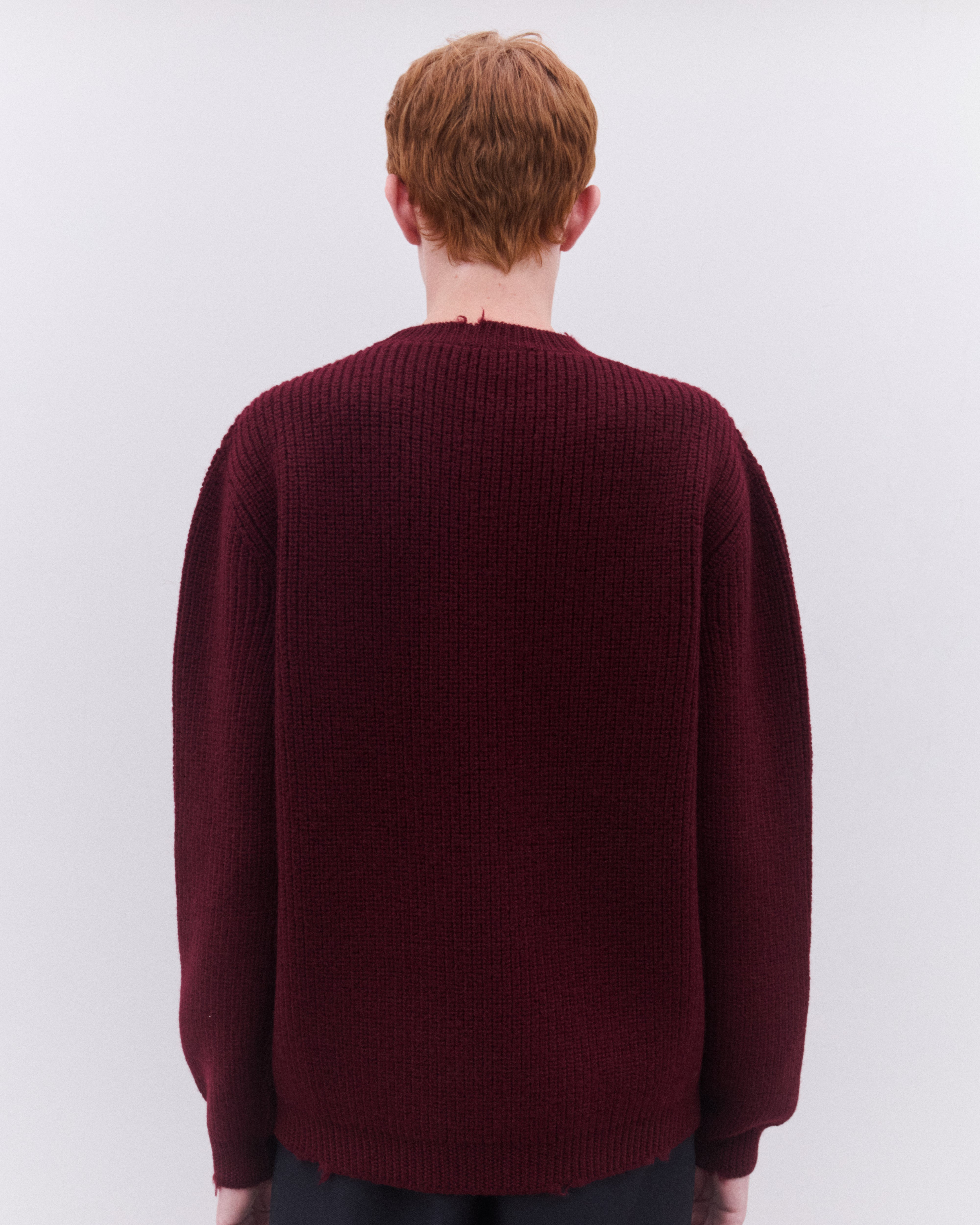 Prada: Men's Baseball Chain Knit (Burgundy) | Dover Street Market