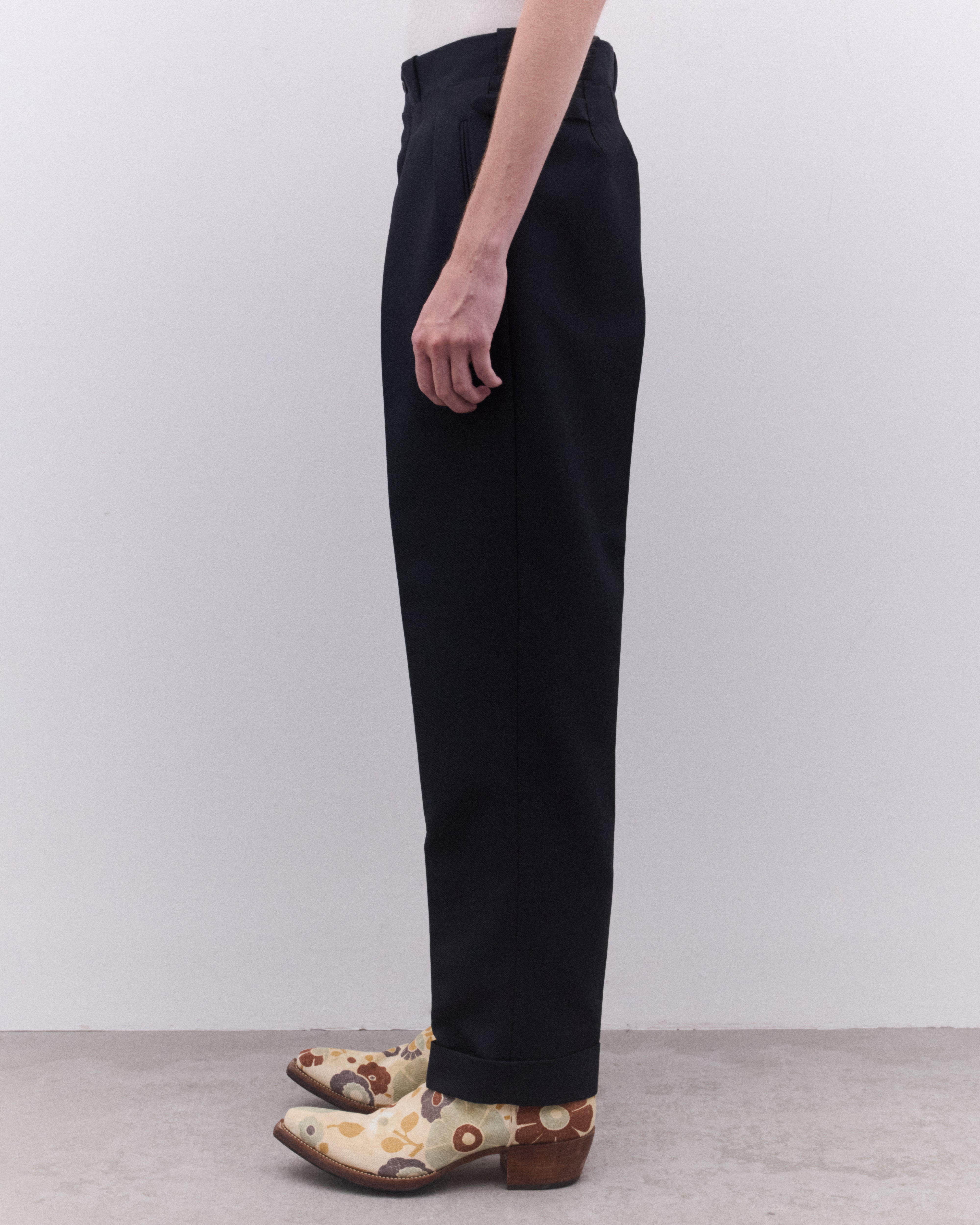 Prada: Men's Wool Blend Pants (Navy) | Dover Street Market London