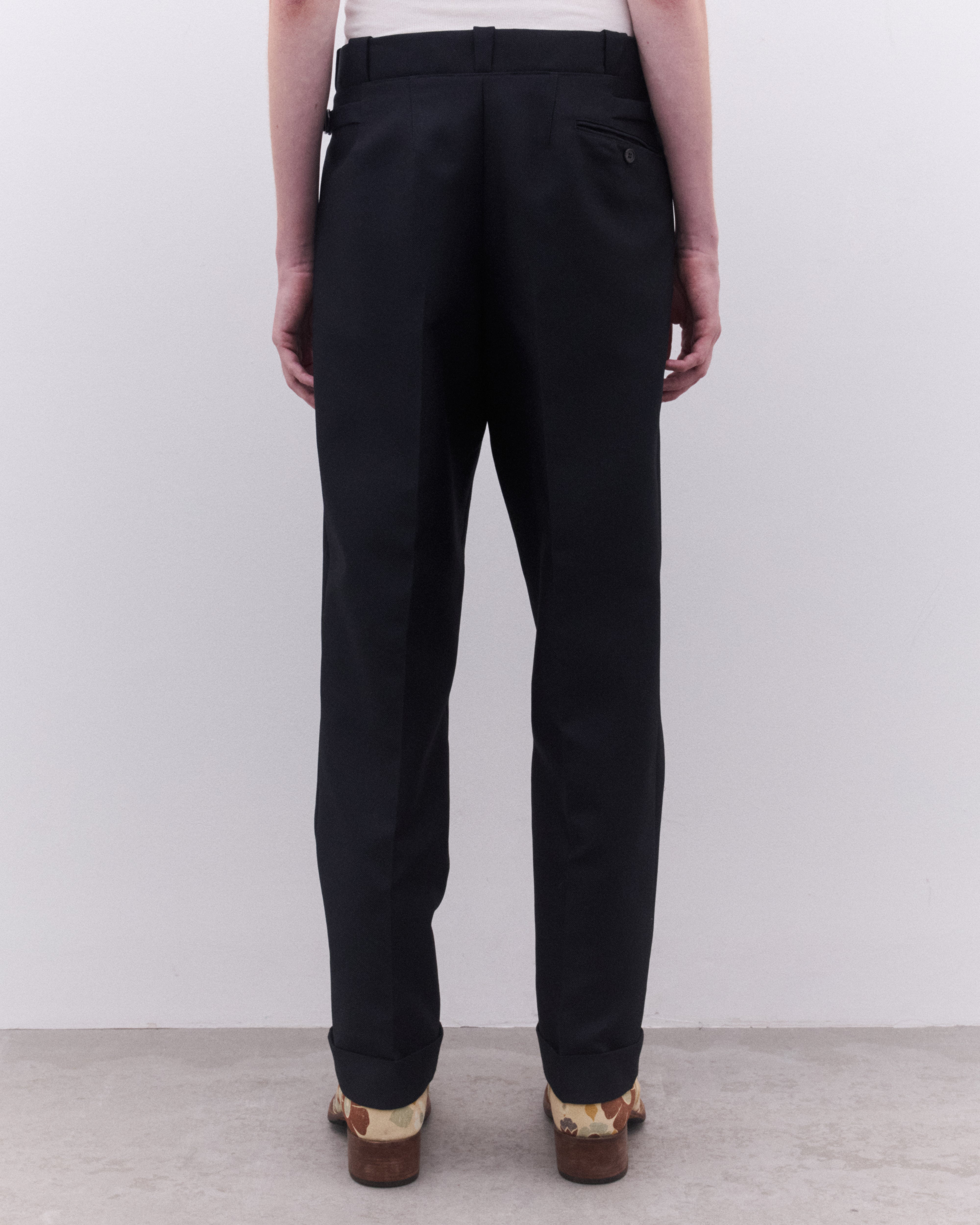 Prada: Men's Wool Blend Pants (Navy) | Dover Street Market London
