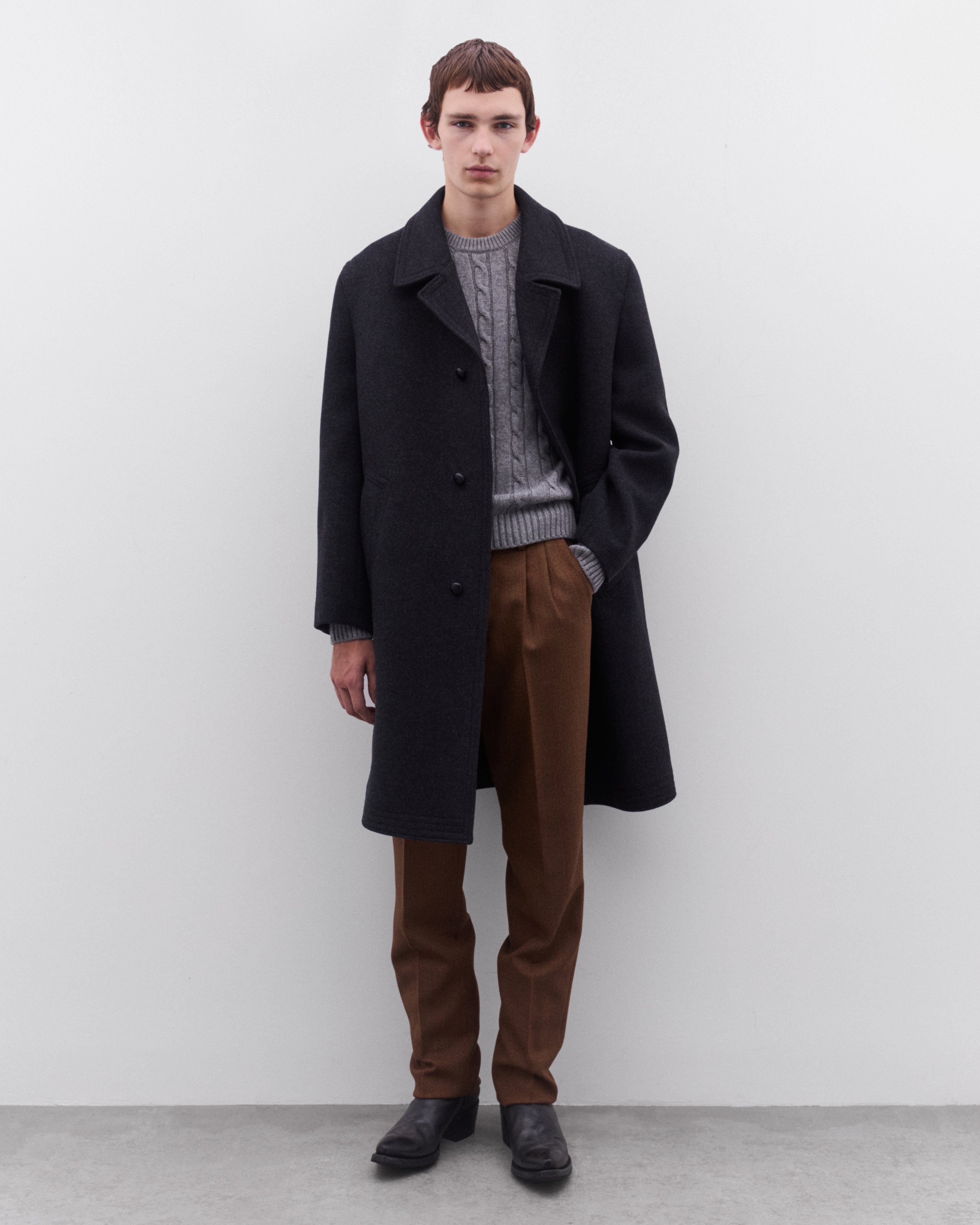 Prada: Men's Cashmere Cable Knit Jumper (Grey) | Dover Street