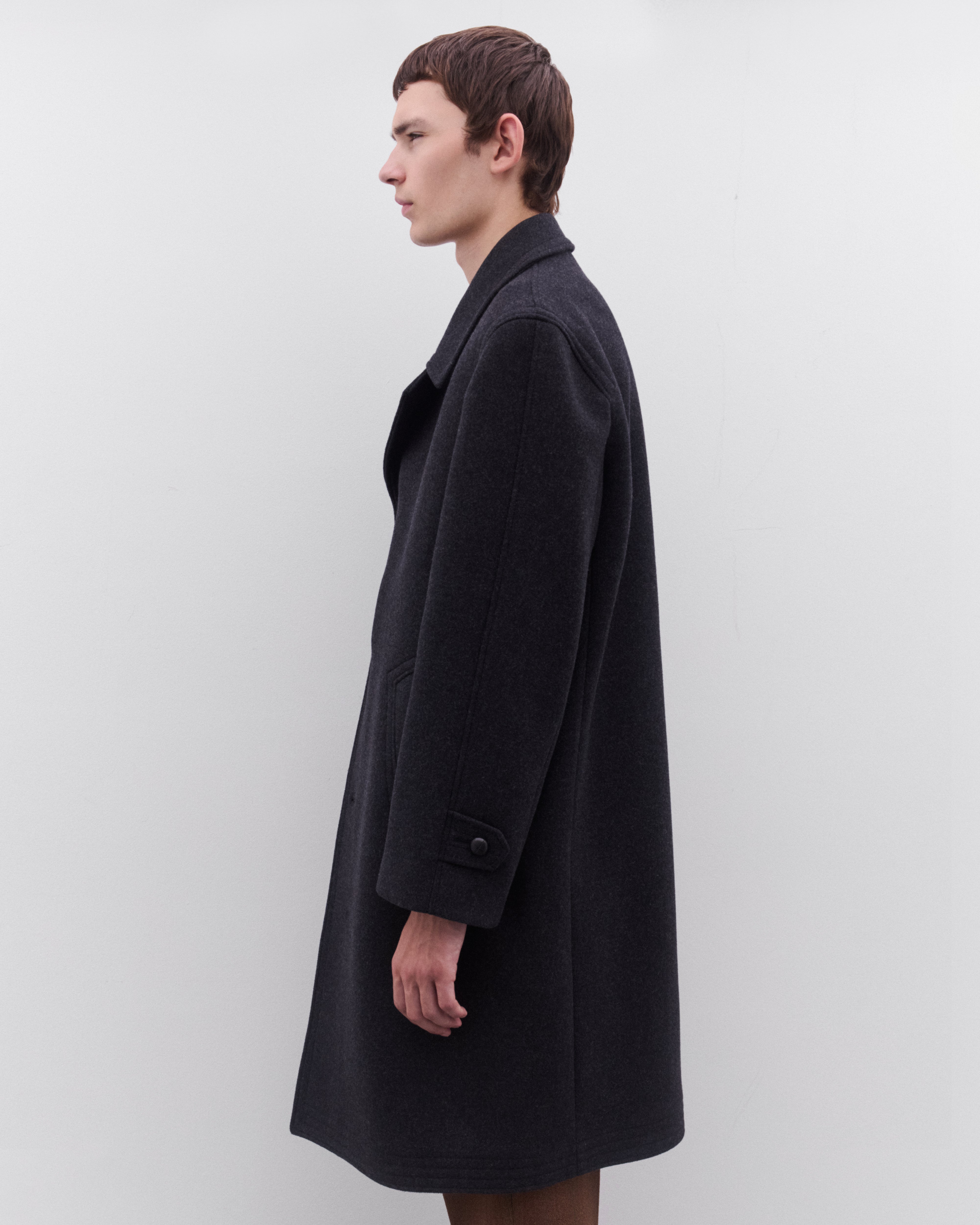 Prada: Men's Wool Coat (Anthracite Gray) | Dover Street Market London
