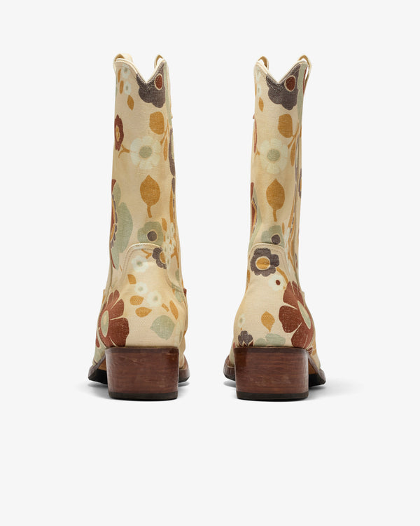 Prada - Men’s Printed Fabric Boots - (Desert Beige)