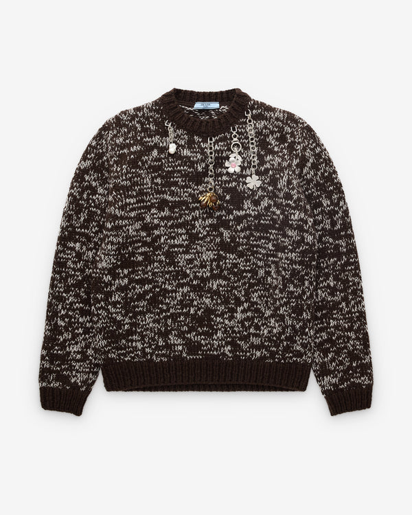 Prada - Women's Pendant Detail Wool Knit - (Brown)