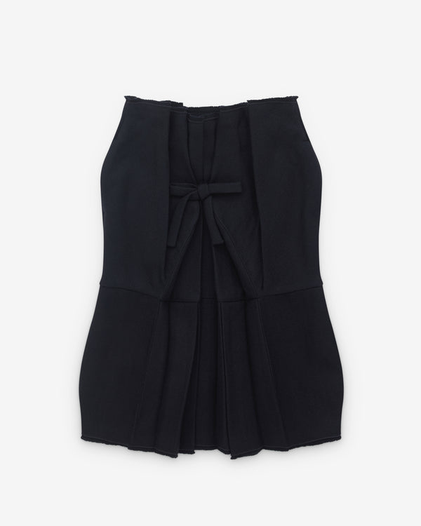 Prada - Women’s Chevron Wool Midi Skirt - (Navy)