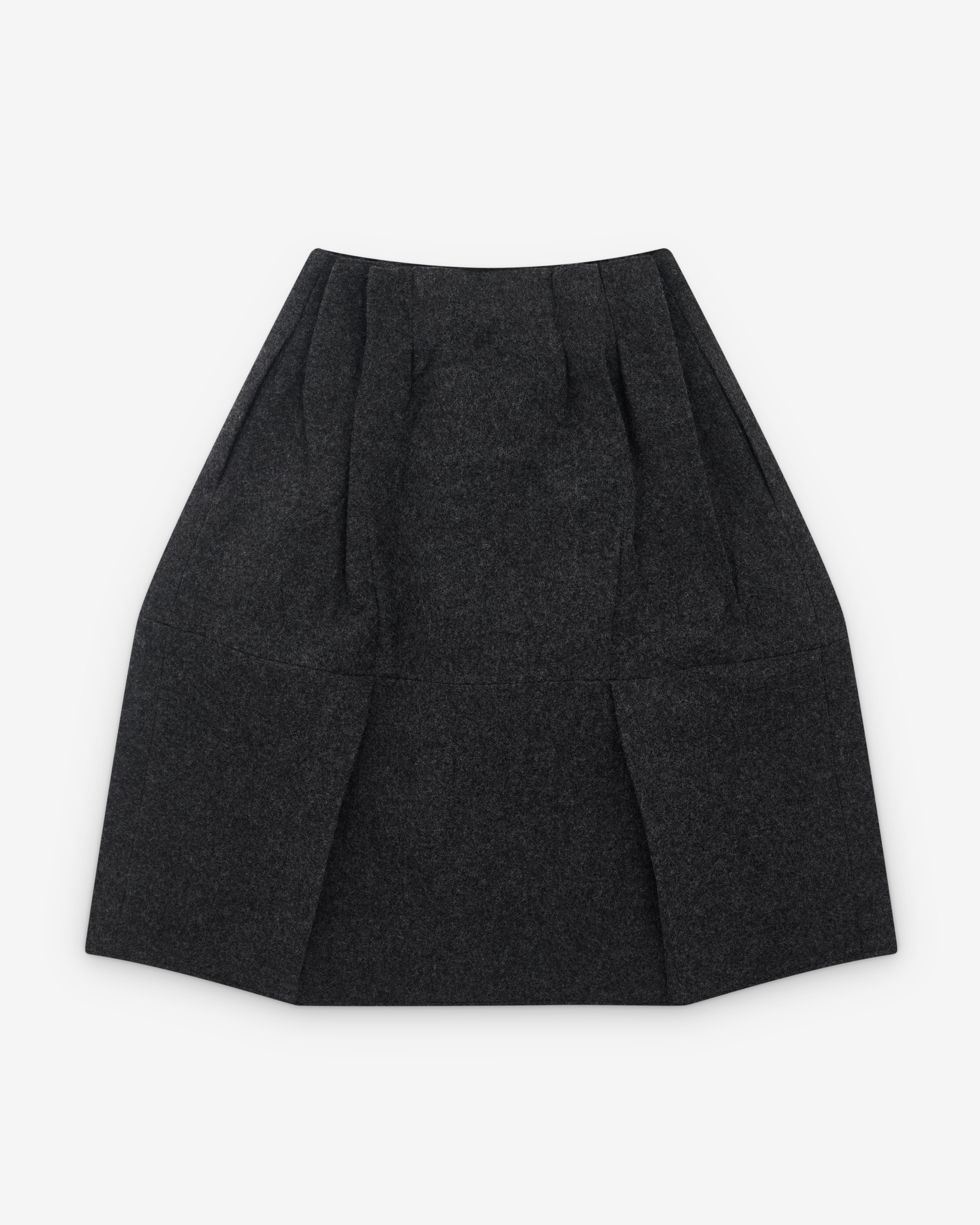 【Misapi】Prada Wool Skirt Prada: Women's Wool Button Skirt (Dark Grey) | DSML E-SHOP