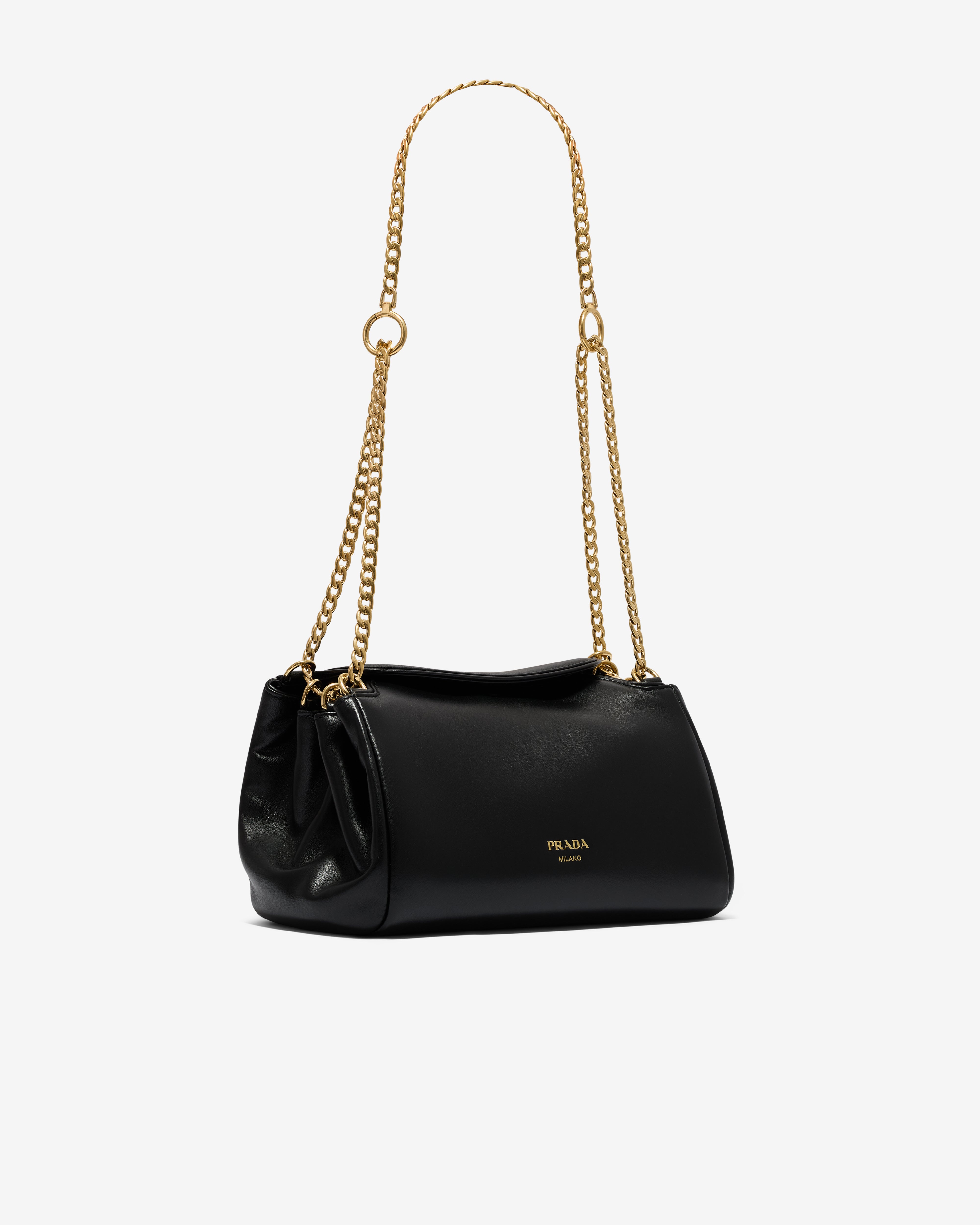 みなみ PRADA LEATHER HAND BAG Prada - Prada Monochrome leather handbag black - The Corner